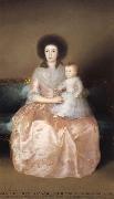 Francisco Goya Countess of Altamira and her Daughter oil